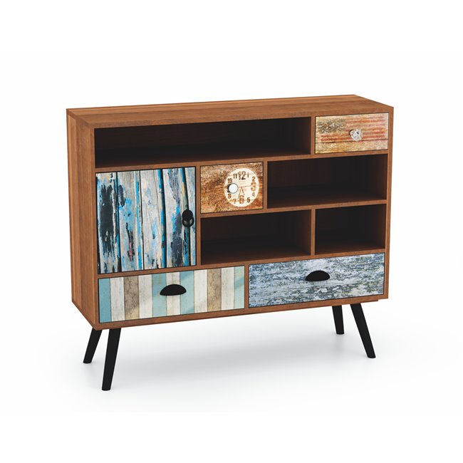 Komoda Hezo, MDF/plienas, H80x93x29cm