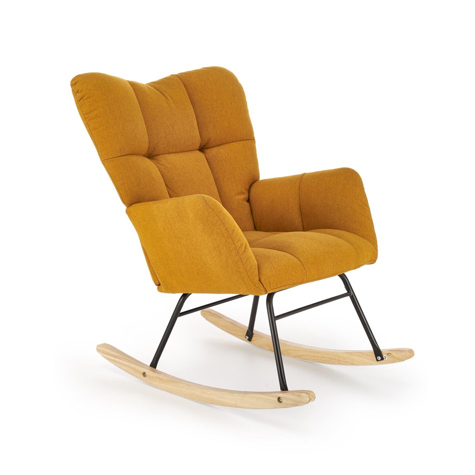 Кресло-качалка Hasco, горчичный цвет, H94x70x97см, сиденья H50см