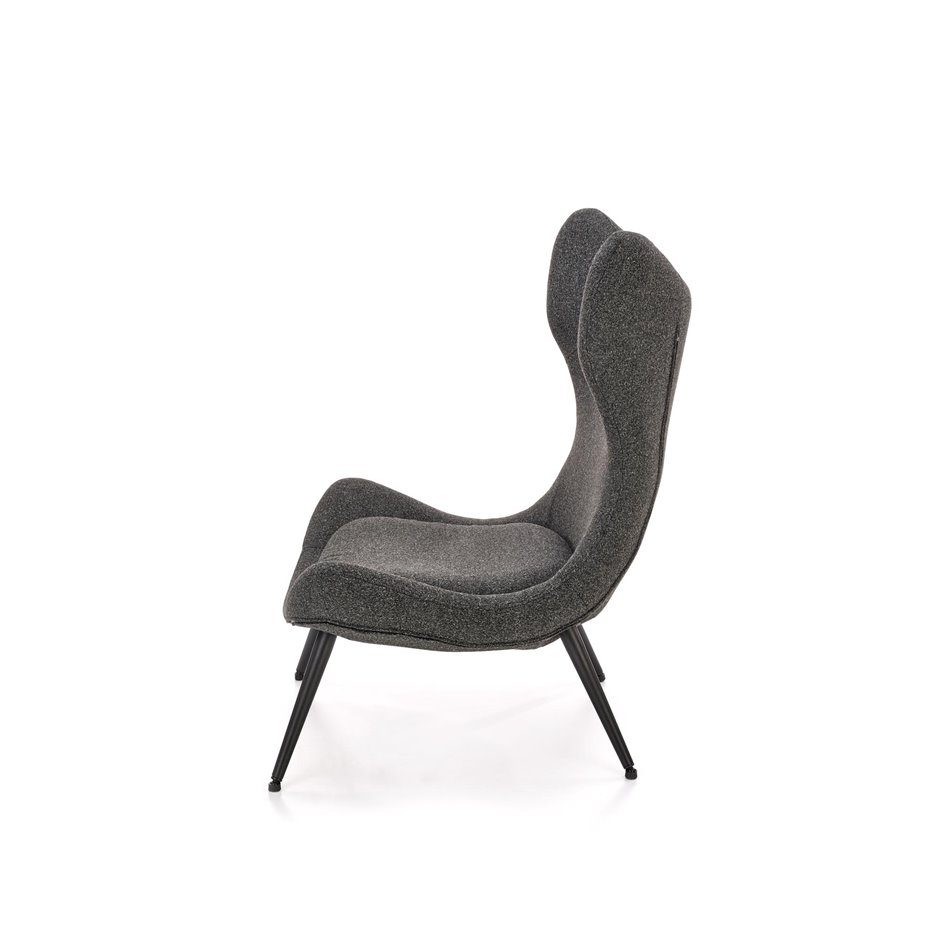 Armchair Hatlantis, anthracite/black, H106x77x80cm, seat H41cm