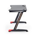 Desk Hollvyr, black/red, MDF/steel,  H74x100x60cm
