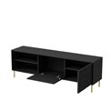 TV table Haulet, black/gold colors, H58x180x41cm