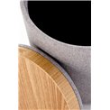 Storage ottoman-table Haviko, set of 2 pcs, light grey, MDF/polyester,  D38cm, H45cm / D35cm, H39cm
