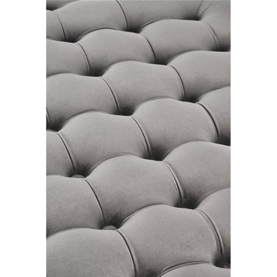 Пуф с ящиком для хранения Hunez, серый бархат, D70см, H40см