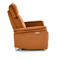 Electric recliner Hemiro, cinnamon color velvet, USB charging socket, W90-170x80cm, H92-108cm, seat H46cm