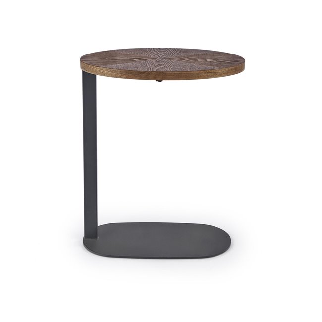 Side table Helphi, walnut/black color, H58x48x26cm