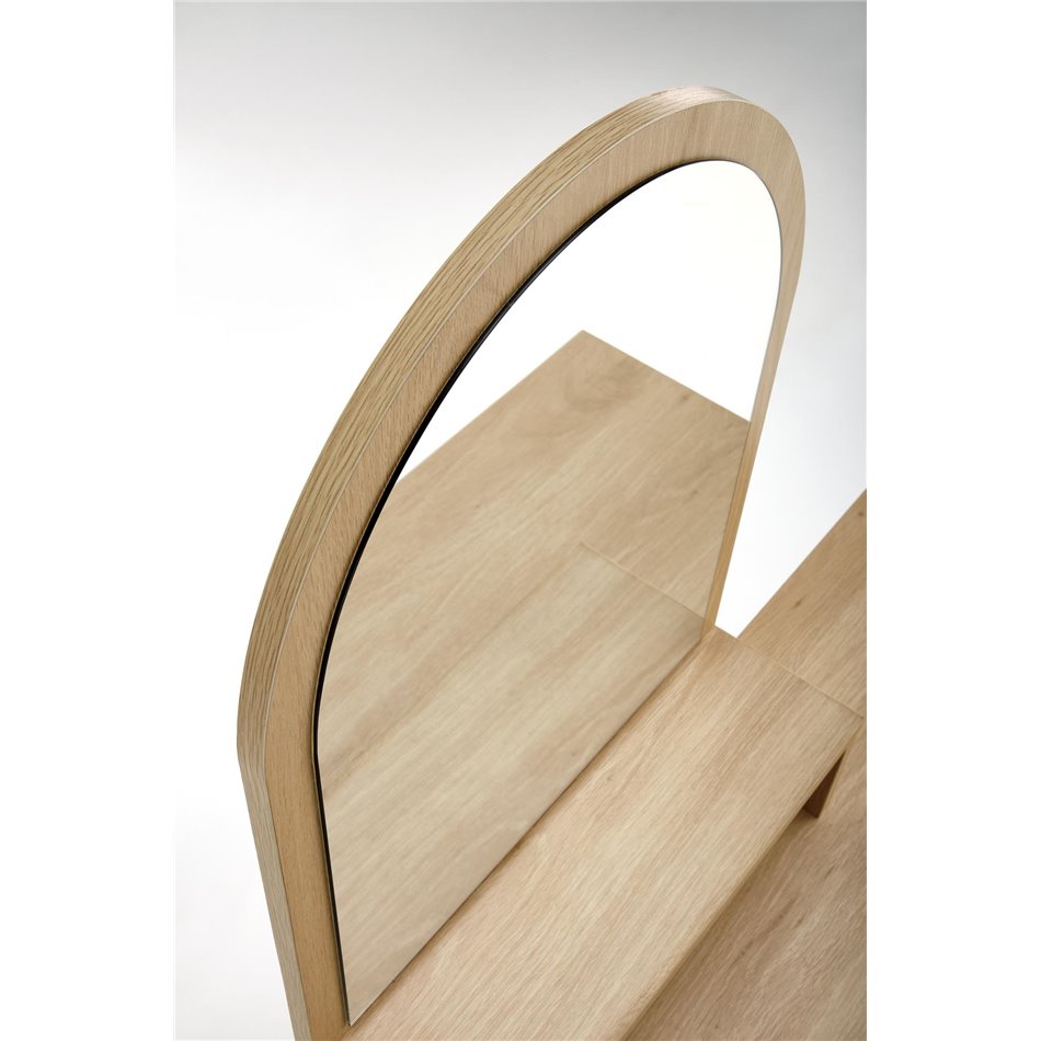 Dressing table with mirror Harmen, MDF/steel, H136x104x35cm
