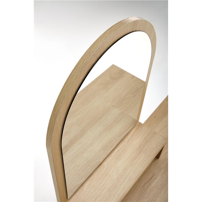 Dressing table with mirror Harmen, MDF/steel, H136x104x35cm