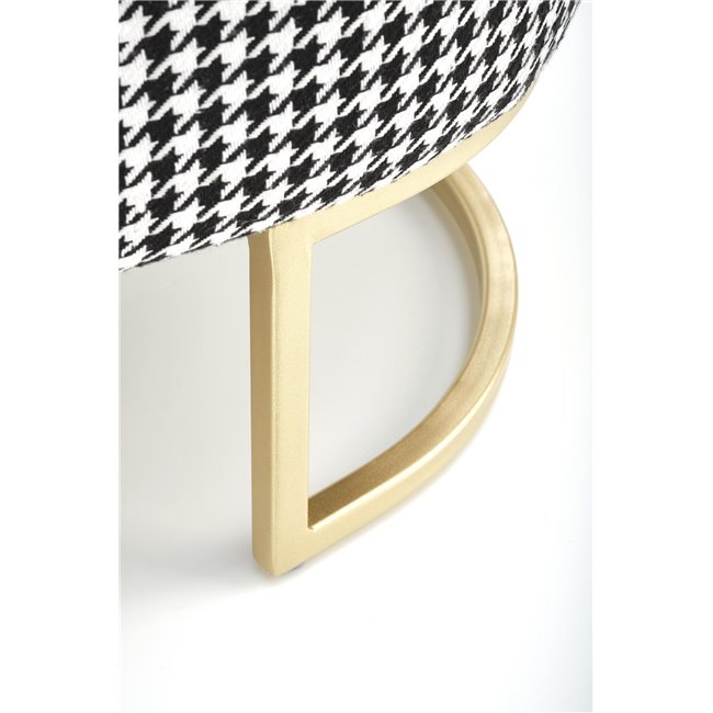 Bench with storage box Harmo, black/white/gold, H42x40x105cm