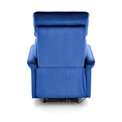 Electric recliner Hemiro, navy blue velvet, USB charging socket, W90-170x80cm, H92-108cm, seat H46cm