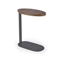 Side table Helphi, walnut/black color, H58x48x26cm