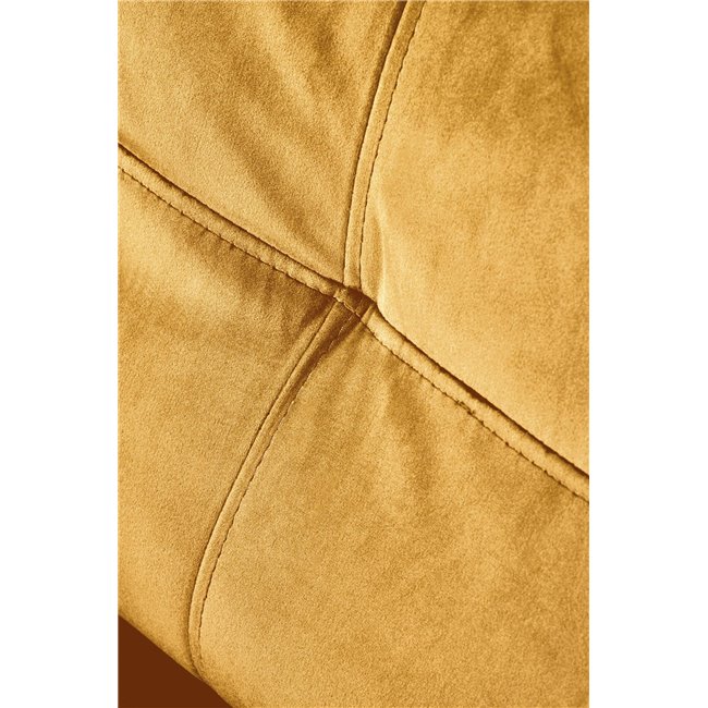 Recliner chair Helipe, mustard color velvet, H103-76x64x84-135cm, seat H48cm