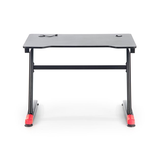 Desk Hollvyr, black/red, MDF/steel,  H74x100x60cm