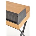 Desk Hexdrin, golden oak/black, MDF/steel,  H90x110x51cm
