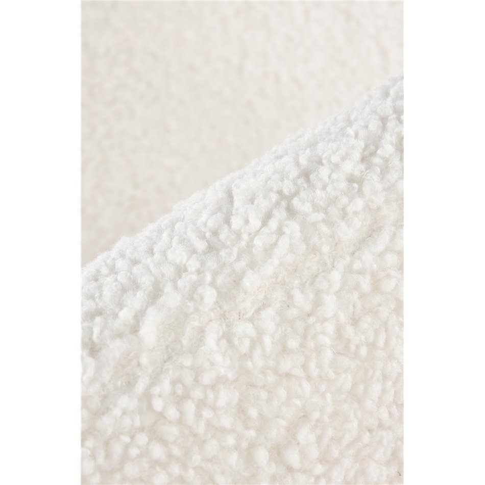 Lounge chair Hrifonetti-W, cream color boucle fabric, H78x67x77cm, seat H45cm