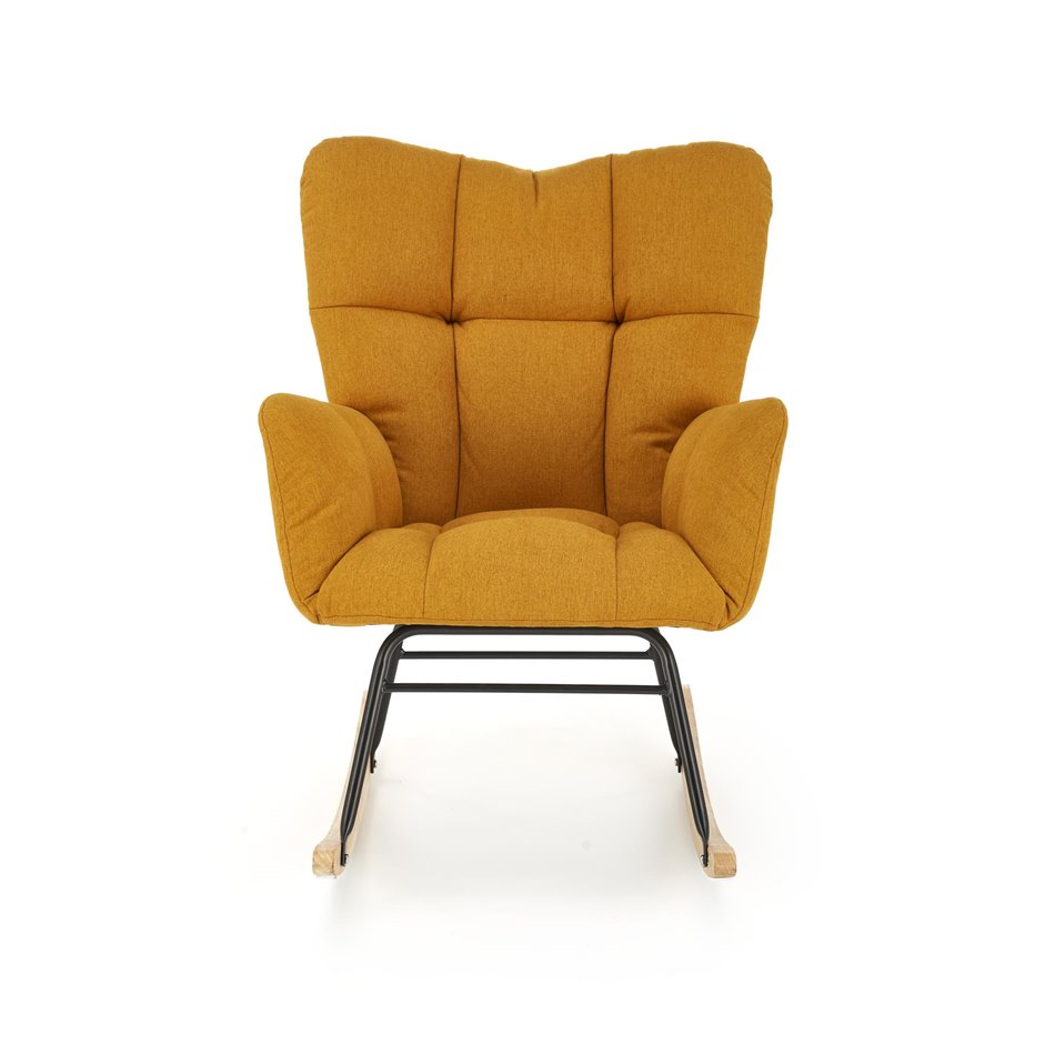 Кресло-качалка Hasco, горчичный цвет, H94x70x97см, сиденья H50см