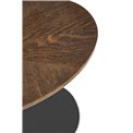 Side table Helphi, walnut/black color, H58x48x26cm