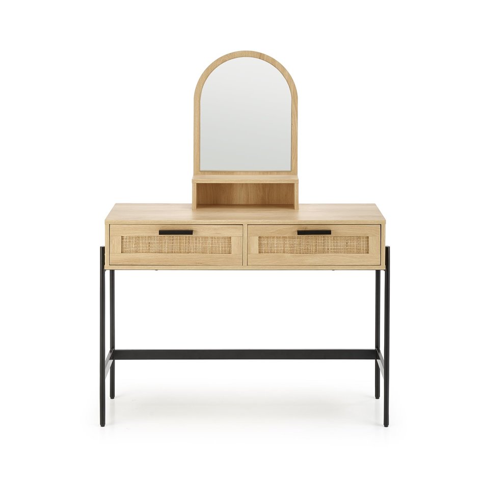 Dressing table with mirror Harmen, MDF/steel, H136x104x35cm