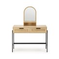 Dressing table with mirror Harmen, MDF/steel, H136x104x35cm