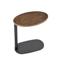 Side table Helphi, walnut/black color, H58x48x26cm