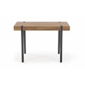 Desk Hesmara, black/walnut colors, MDF/steel,  H76x110x55cm