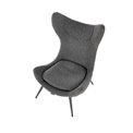 Armchair Hatlantis, anthracite/black, H106x77x80cm, seat H41cm
