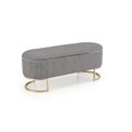Bench with storage box Harmo, black/white/gold, H42x40x105cm