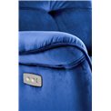 Electric recliner Hemiro, navy blue velvet, USB charging socket, W90-170x80cm, H92-108cm, seat H46cm