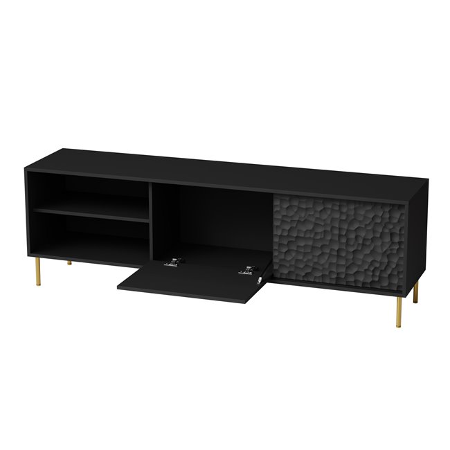 TV table Haulet, black/gold colors, H58x180x41cm