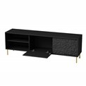 TV table Haulet, black/gold colors, H58x180x41cm