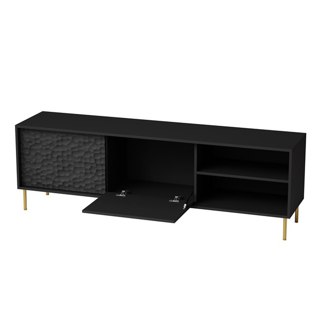 TV table Haulet, black/gold colors, H58x180x41cm