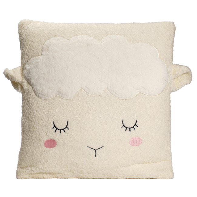 Cushion Sheep, white, 39x39cm