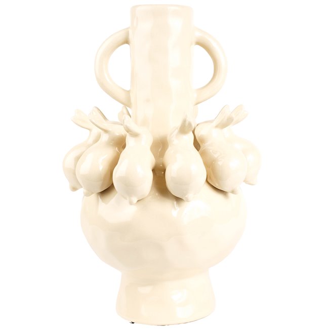 Vase Bunnies, stoneware, H35.3xD22.5cm