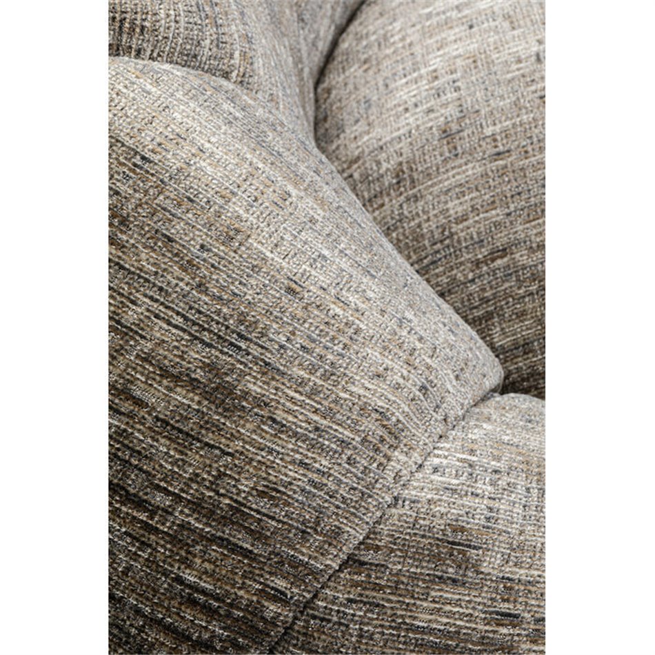 Swivel armchair Fiori, rotatable, gray color, H73x89x88cm, seat height 43cm