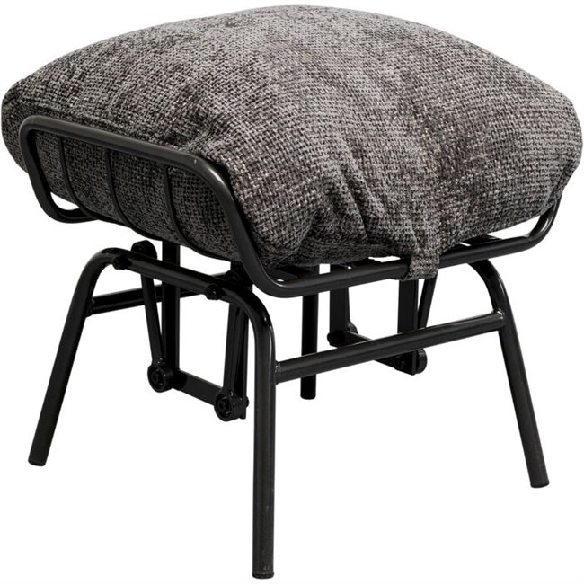 Armchair Vienna Swing and stool, gray color,105x83x52cm