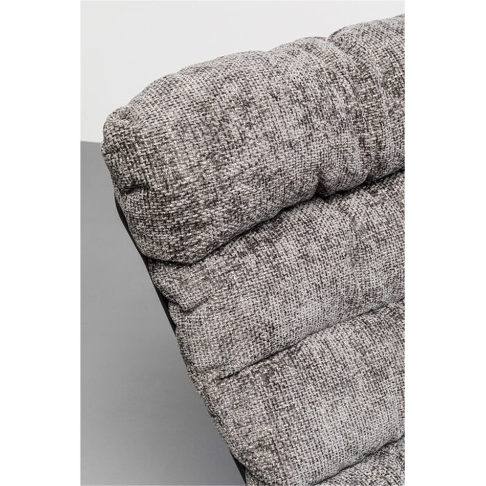 Armchair Vienna Swing and stool, gray color,105x83x52cm