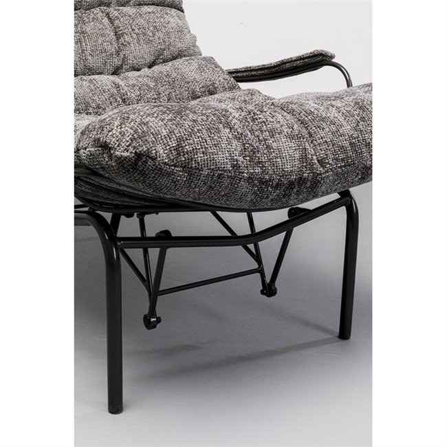 Armchair Vienna Swing and stool, gray color,105x83x52cm