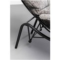 Armchair Vienna Swing and stool, gray color,105x83x52cm