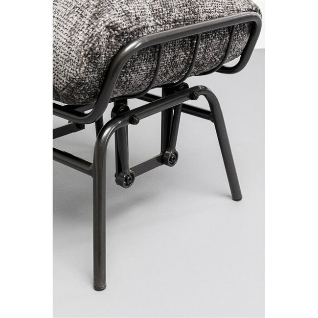 Armchair Vienna Swing and stool, gray color,105x83x52cm