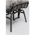 Armchair Vienna Swing and stool, gray color,105x83x52cm