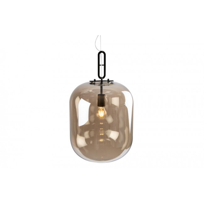 Pendant lamp Roven, cognac color, H-62-150cm, Ø-30cm, E27 60W