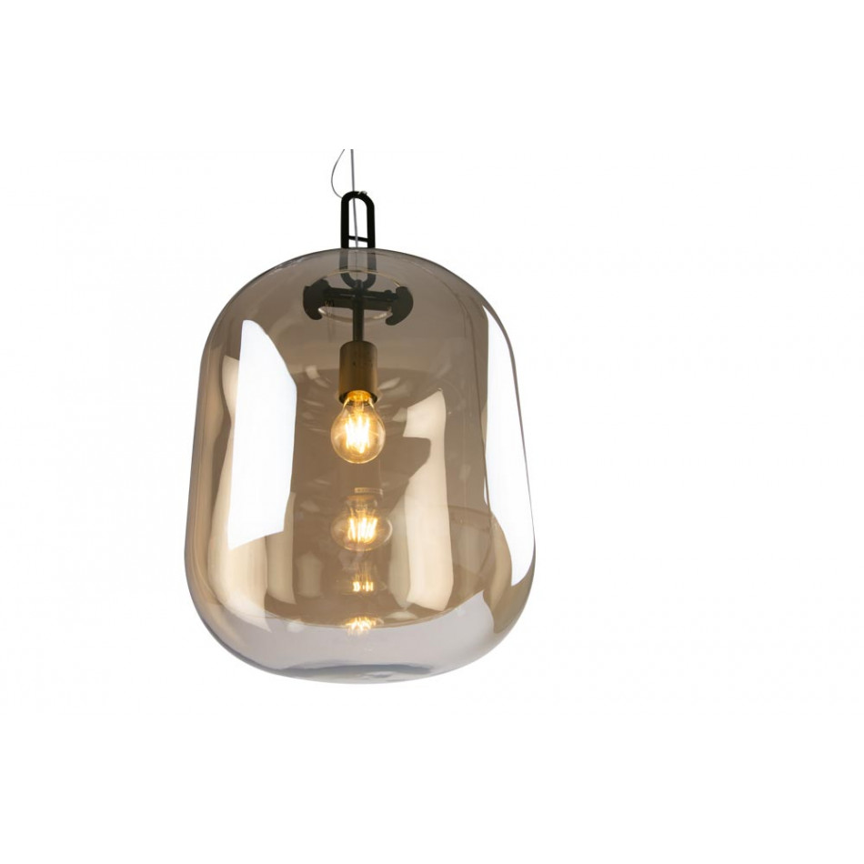 Pendant lamp Roven, cognac color, H-62-150cm, Ø-30cm, E27 60W