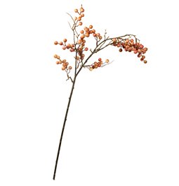 Decorative plant Berry spray, orange/brown, H80cm