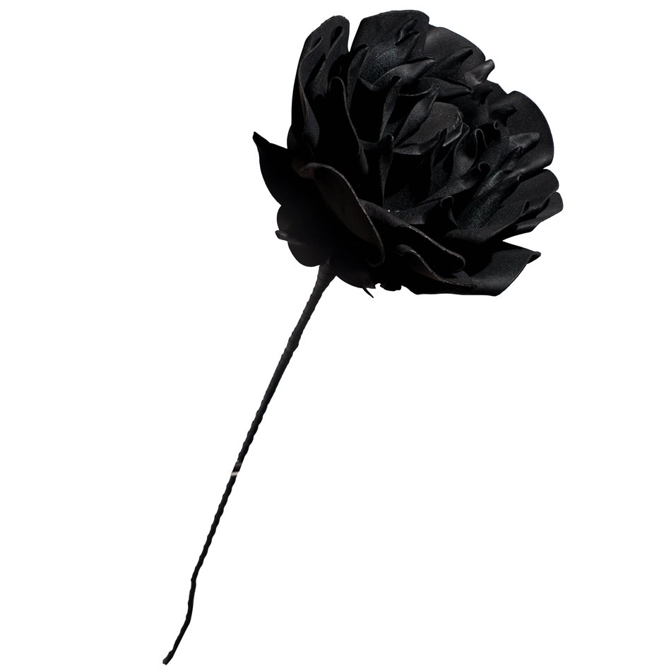 Декоративнй цветок Villiage rose, черный, H101cm