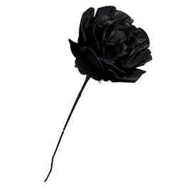 Decorative flower Villiage rose, black, H101cm