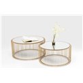 Coffee table Wire Brass S, H30.5xD60cm