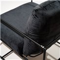 Armchair Oltenita, black, H80x64x75cm, seat height 46cm