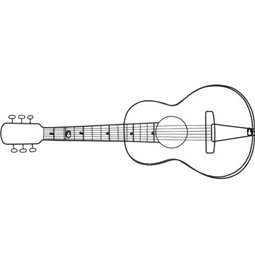 Wall wardrobe Guitar, H30x81x4.5cm