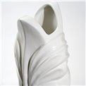 Vase Gallicano white, (shiny glazed white), 19x14x57cm