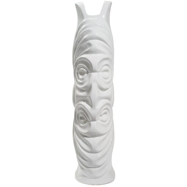 Vase Gallicano white, (shiny glazed white), 19x14x57cm