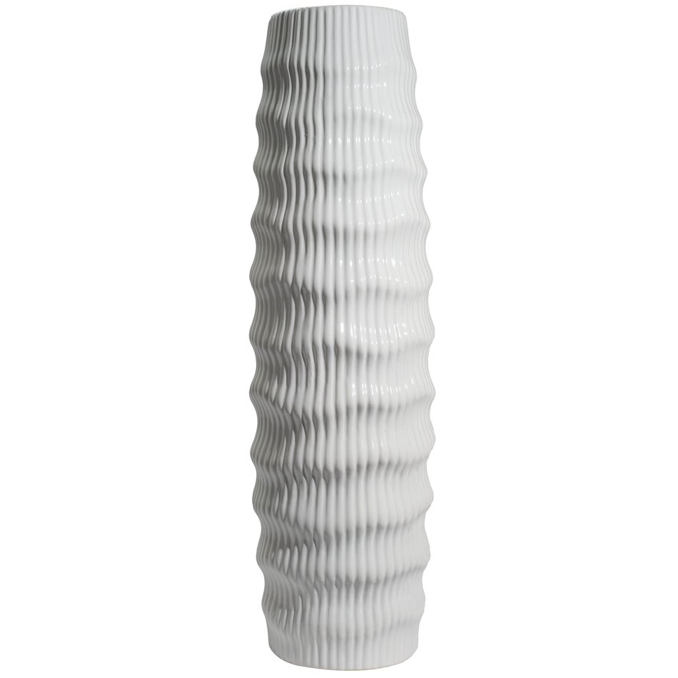 Vase Gavardo white, 13.5x46cm